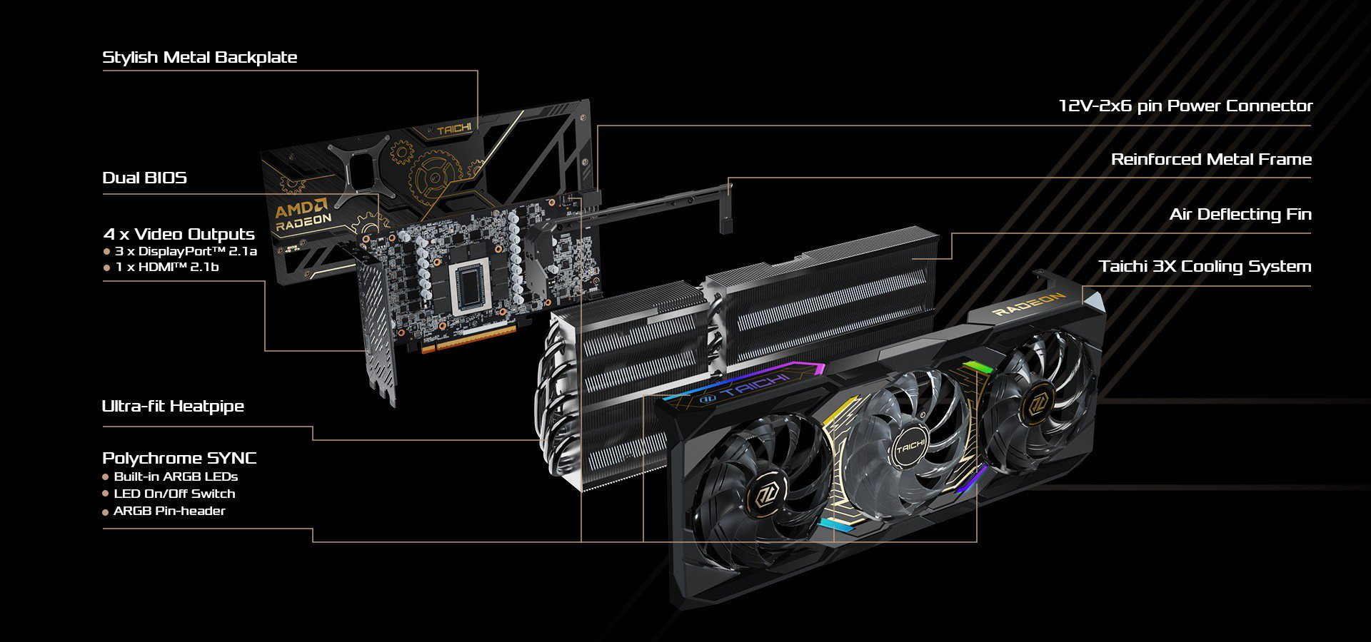 ASROCK AMD Radeon™ RX 9070 XT Taichi 16GB OC